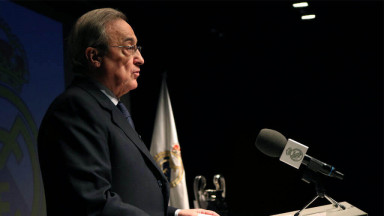 Real Madrid president Florentino Perez