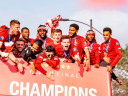 Liverpool trophy parade after winning the champions league 