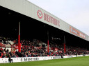 View of Braemar Road stand, Griffin Park