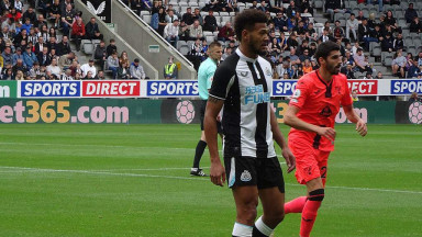 Joelinton during a game against Norwich at St James' Park