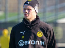 Erling Haaland in Borussia Dortmund training session