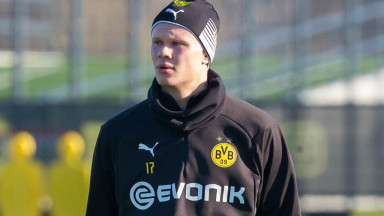 Erling Haaland in Borussia Dortmund training session