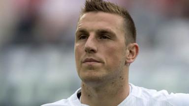 Chris Wood lining up for New Zealand at the 2017 FIFA Confederations Cup