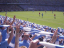 Man City fans during Manchester Derby