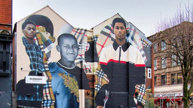 Marcus Rashford's mural in Manchester